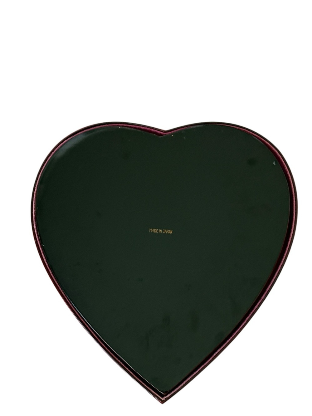 Vintage Japanese Lacquerware Trinket Mount Fuji Heart Shaped Box 50s 60s - Picture 3 of 10